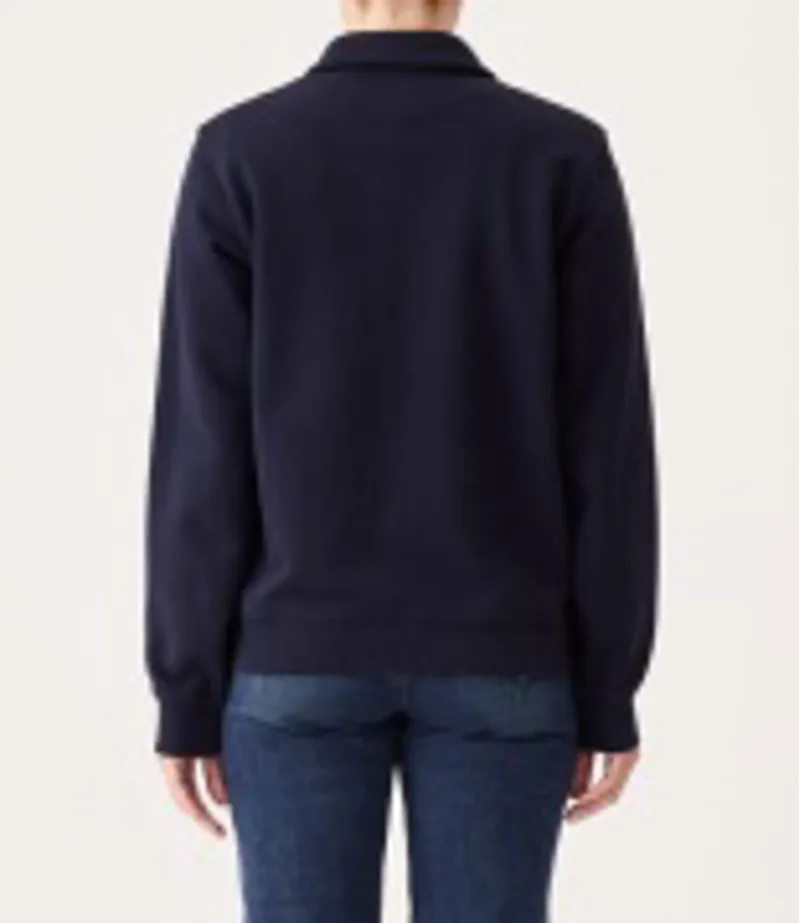 RM Williams Trickett 1/4 Zip Jumper Navy-2